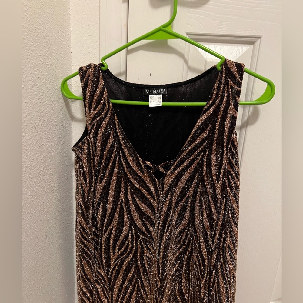 Venus shimmering cold shoulder top